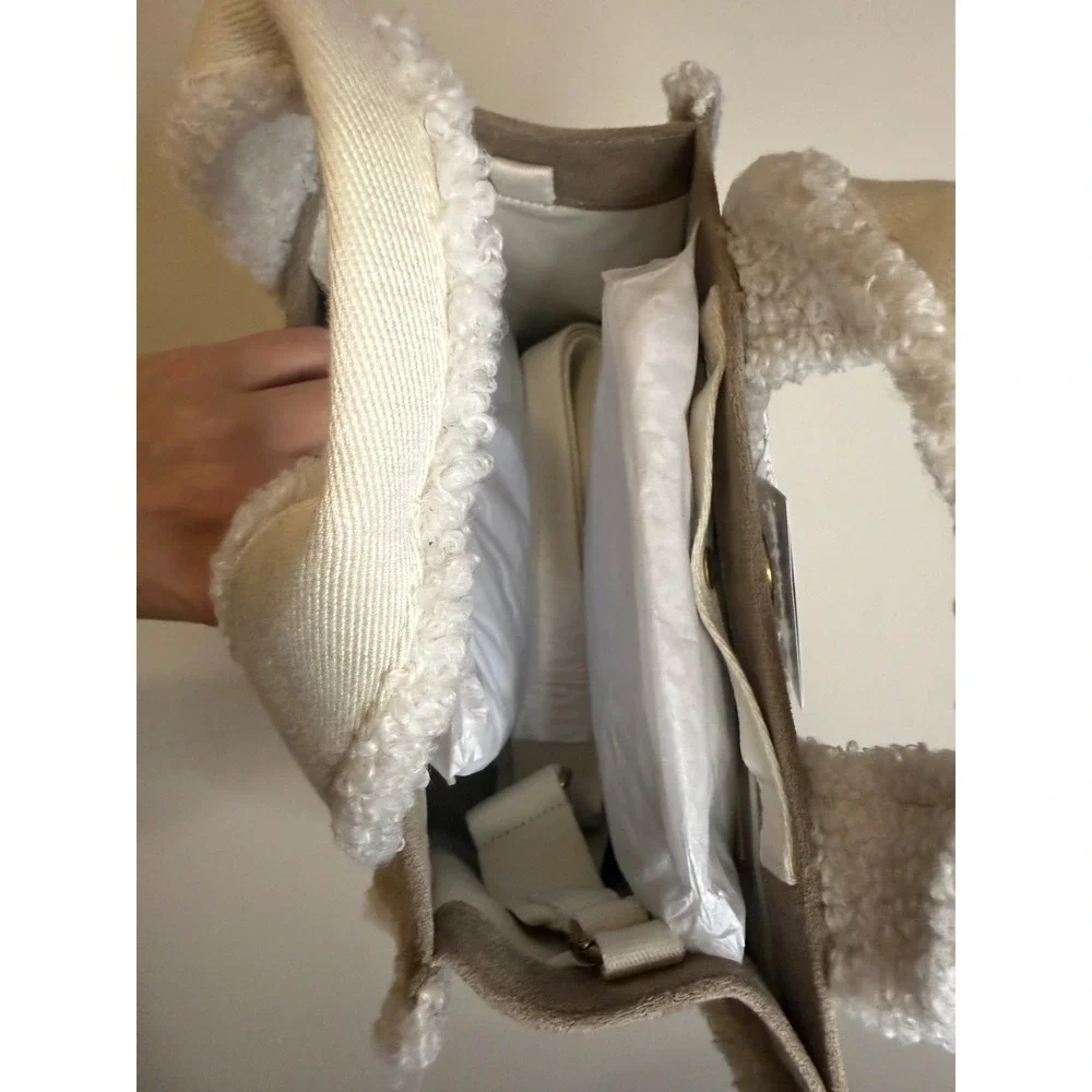 Lululemon Boxy Tote Mini Faux Shearling Trim 4.5L Crossbody $148 MSRP NWT